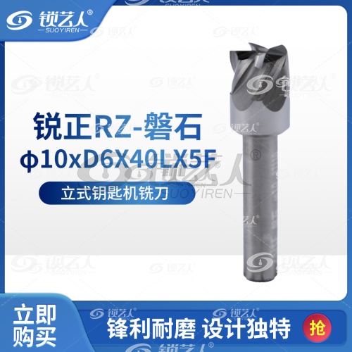 锐正-RZ磐石立铣刀 切削铣薄钥匙厚度宽度 φ10xD6X40LX5F RAISE